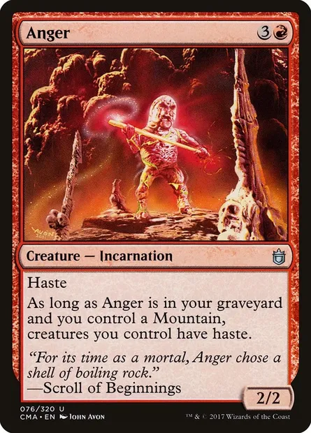 Anger, Magic card CMA 76 — Commander Anthology set