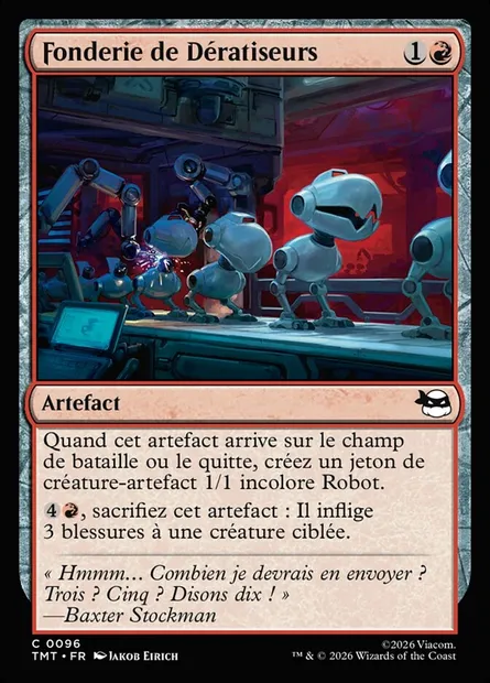 Fonderie de Dératiseurs, carte Magic TMT 96 — extension Teenage Mutant Ninja Turtles