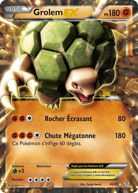 Grolem-EX, carte Pokémon GEN 46 — extension Générations