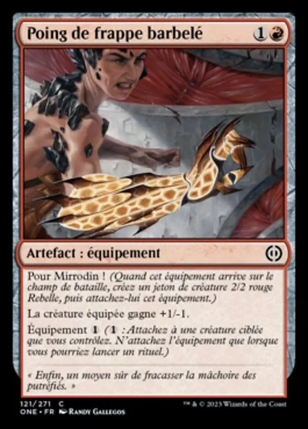 Poing de frappe barbelé, carte Magic ONE 121 — extension Tous Phyrexians