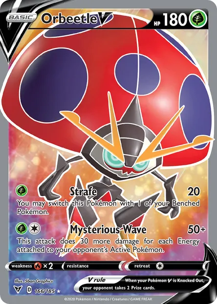 Orbeetle V, Pokémon card VIV 166 — Vivid Voltage set