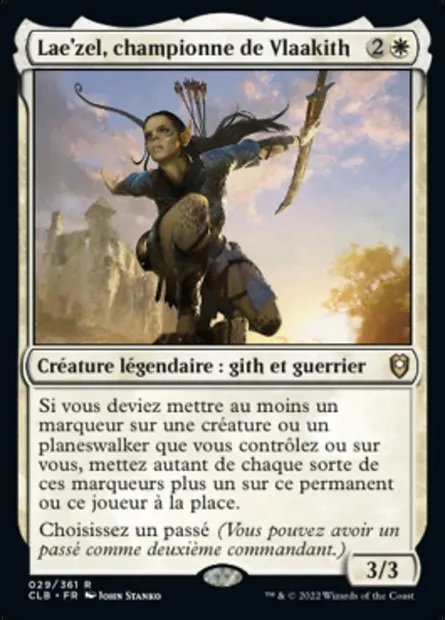 Lae'zel, championne de Vlaakith, carte Magic CLB 29 — extension Commander Légendes : la bataille de la Porte de Baldur
