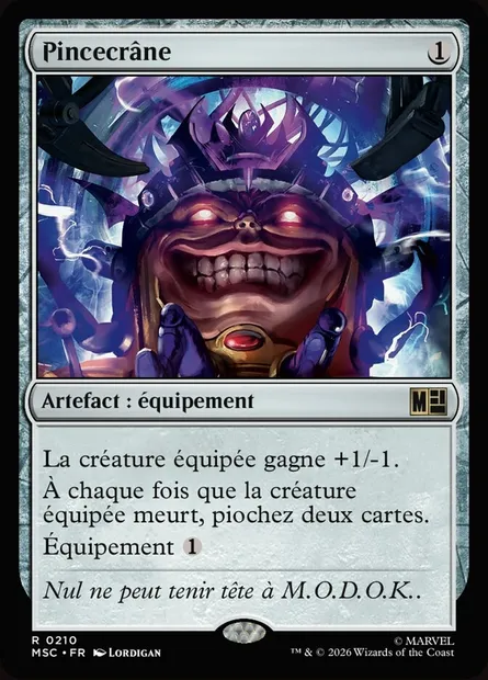 Pincecrâne, carte Magic MSC 210 — extension Marvel Super Heroes Commander