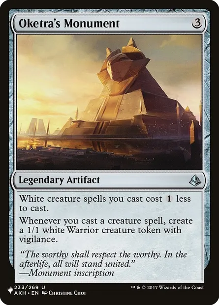 Monument d'Oketra, carte Magic PLST AKH-233 — extension The List