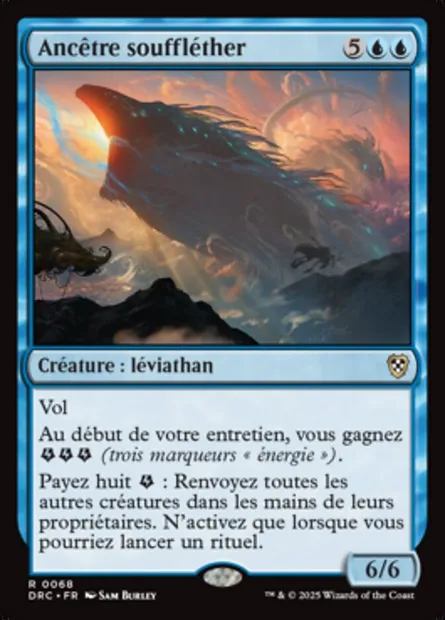 Ancêtre souffléther, carte Magic DRC 68 — extension Aetherdrift Commander
