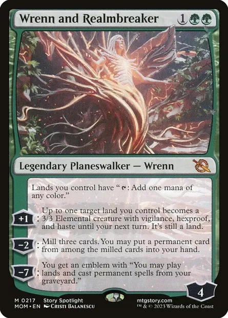Wrenn and Realmbreaker, Magic card MOM 217 — March of the Machine set