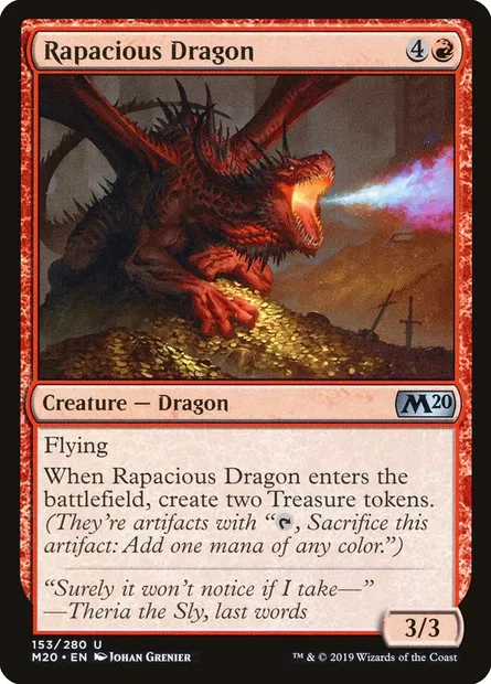 Rapacious Dragon, Magic card M20 153 — Core Set 2020 set