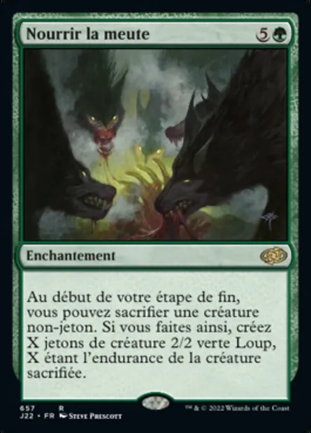 Nourrir la meute, carte Magic J22 657 — extension Jumpstart 2022