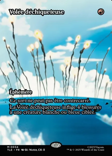 Volée déchiqueteuse, carte Magic TLE 34 — extension Avatar: The Last Airbender Eternal