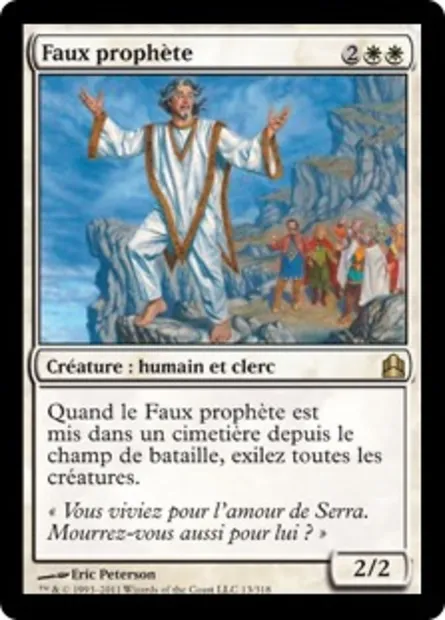 Faux prophète, carte Magic CMD 13 — extension Commander 2011