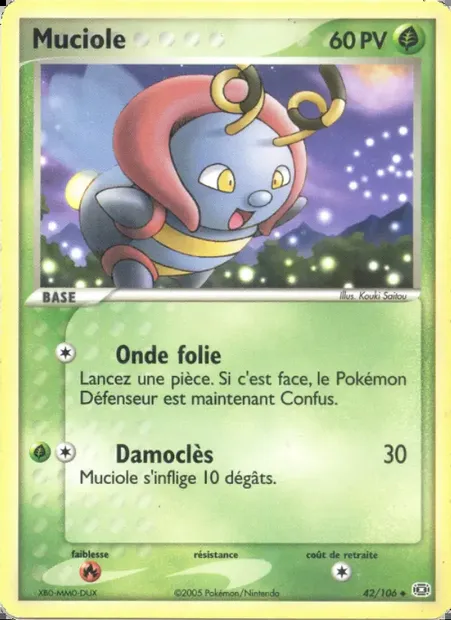 Muciole, carte Pokémon EM 42 — extension EX Émeraude