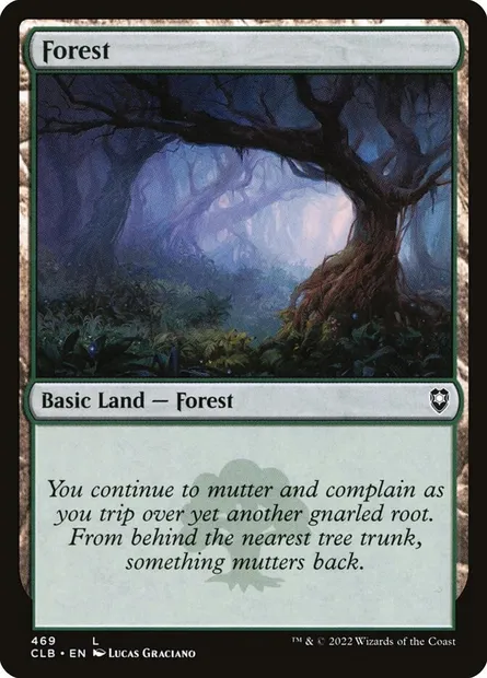 Forest, Magic card CLB 469 — Commander Legends: Battle for Baldur's Gate set