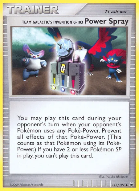 Team Galactic's Invention G-103 Power Spray, Pokémon card PL 117 — Platinum set