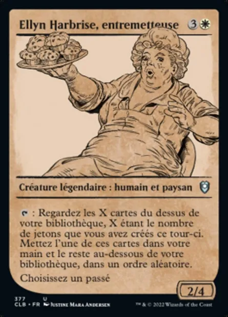 Ellyn Harbrise, entremetteuse, carte Magic CLB 377 — extension Commander Légendes : la bataille de la Porte de Baldur
