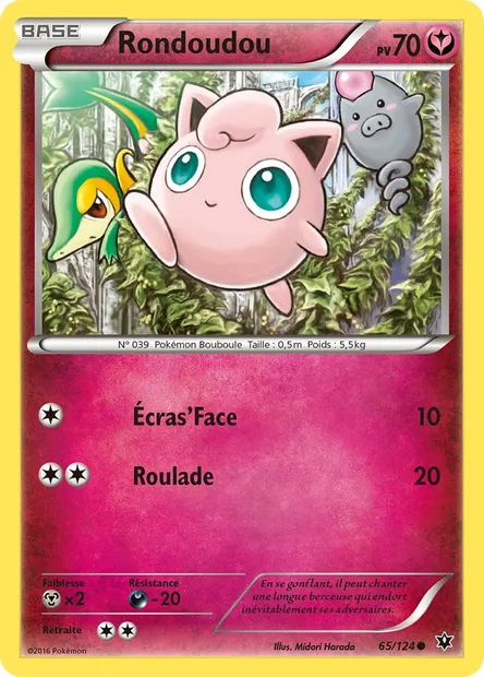 Rondoudou, carte Pokémon FCO 65 — extension Impact des Destins