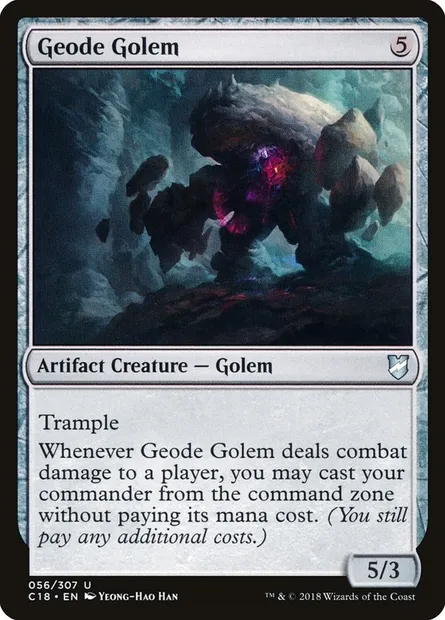 Geode Golem, Magic card C18 56 — Commander 2018 set