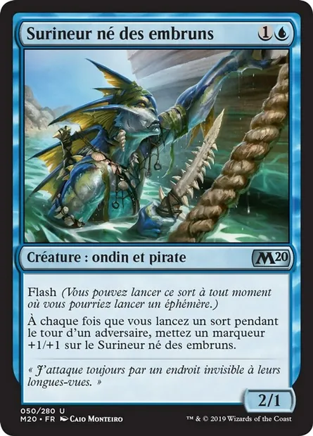 Surineur né des embruns, carte Magic M20 50 — extension Core Set 2020