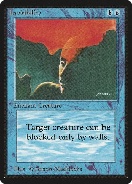 Invisibility, Magic card LEB 60 — Limited Edition Beta set