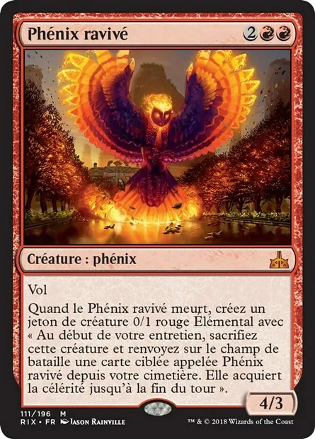 Phénix ravivé, carte Magic RIX 111 — extension Les combattants d'Ixalan