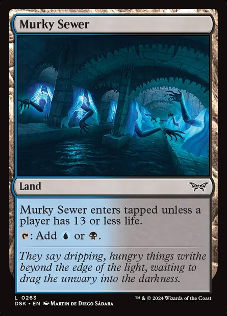 Murky Sewer, Magic card DSK 263 — Duskmourn: House of Horror set