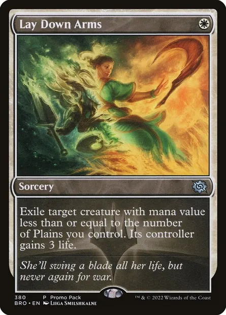 Lay Down Arms, Magic card BRO 380 — The Brothers' War set