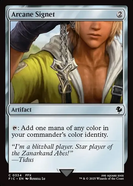 Arcane Signet, Magic card FIC 334 — Final Fantasy Commander set