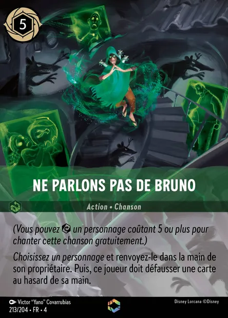 Ne parlons pas de Bruno, carte Disney Lorcana CH4-213 — extension Le Retour d'Ursula