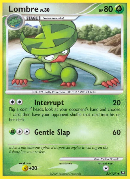 Lombre, Pokémon card PL 52 — Platinum set