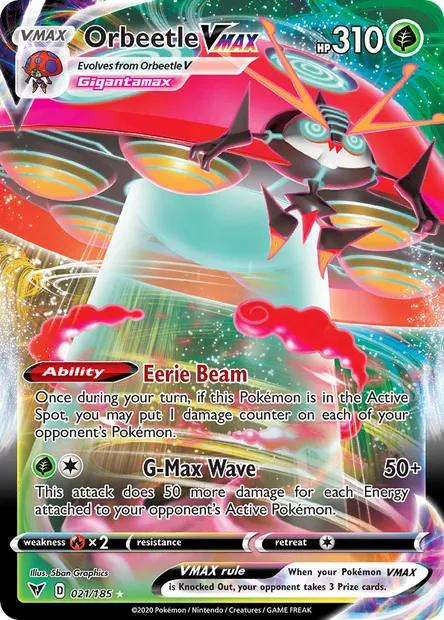 Orbeetle VMAX, Pokémon card VIV 21 — Vivid Voltage set