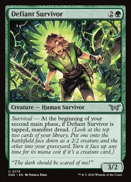 Defiant Survivor, Magic card DSK 175 — Duskmourn: House of Horror set