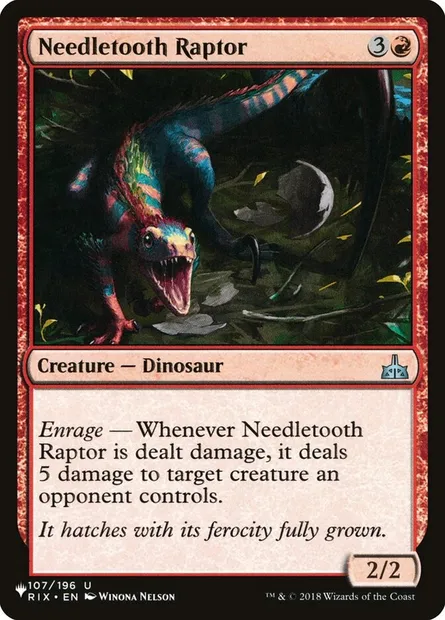 Needletooth Raptor, Magic card PLST RIX-107 — The List set