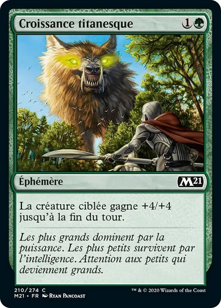 Croissance titanesque, carte Magic M21 210 — extension Core Set 2021