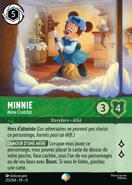 Minnie - Mme Cratchit, carte Disney Lorcana CH11-213 — extension Givresort