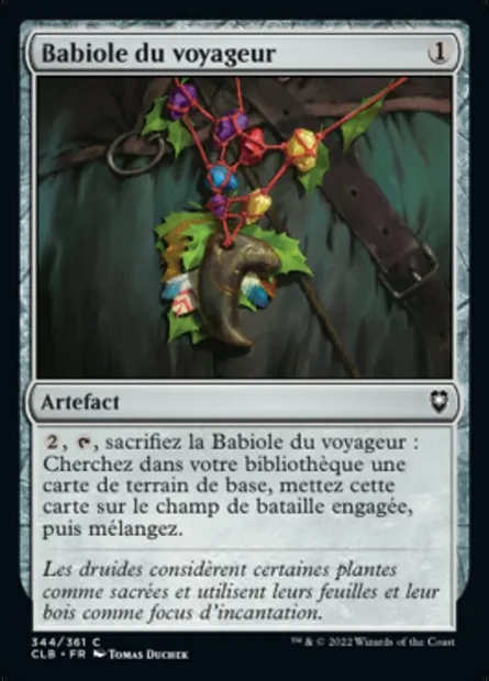 Babiole du voyageur, carte Magic CLB 344 — extension Commander Légendes : la bataille de la Porte de Baldur