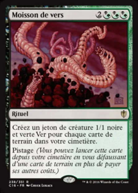Moisson de vers, carte Magic C16 238 — extension Commander 2016