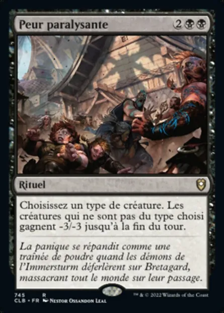 Peur paralysante, carte Magic CLB 745 — extension Commander Légendes : la bataille de la Porte de Baldur