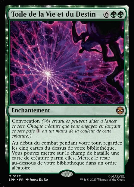Toile de la Vie et du Destin, carte Magic SPM 122 — extension Marvel's Spider-Man