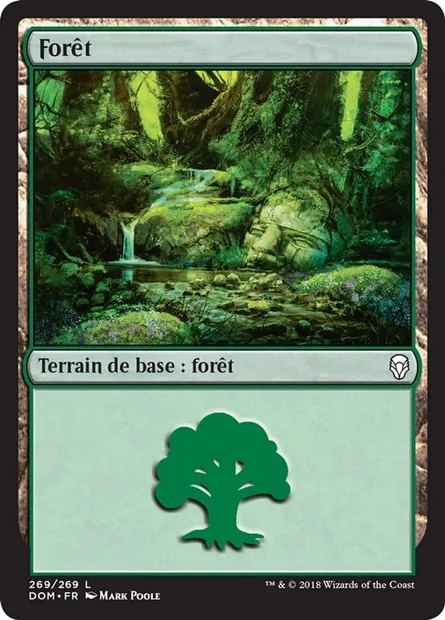 Forêt, carte Magic DOM 269 — extension Dominaria