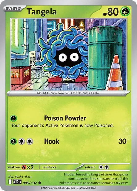 Tangela, Pokémon card MEG 006 — Mega Evolution set