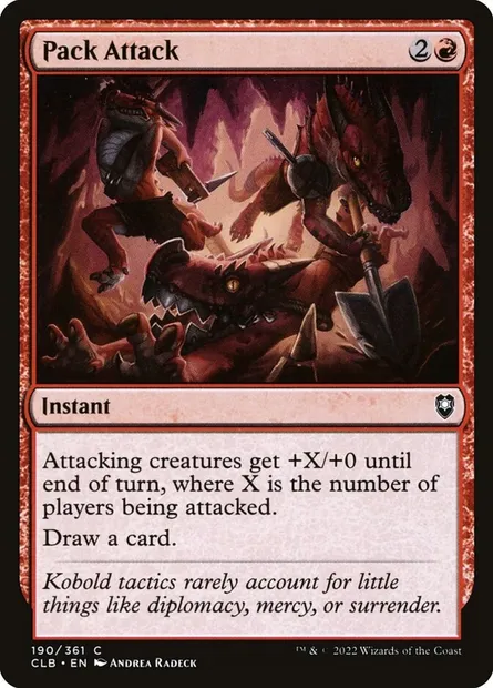Pack Attack, Magic card CLB 190 — Commander Legends: Battle for Baldur's Gate set