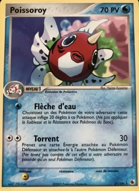 Poissoroy, carte Pokémon RS 21 — extension EX Rubis & Saphir