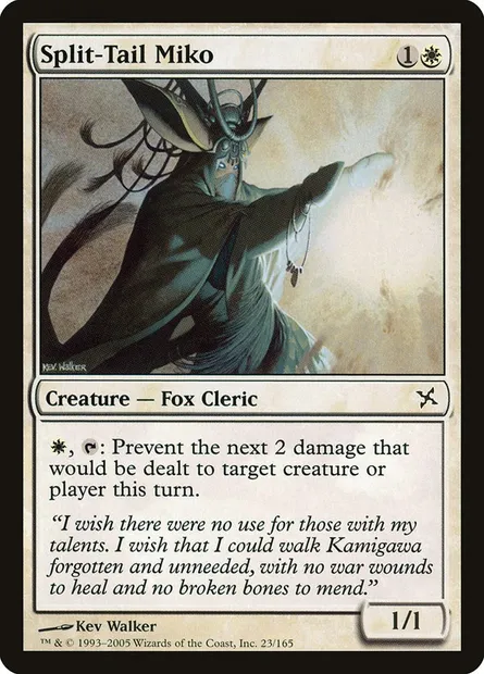 Miko Queue-scindée, carte Magic BOK 23 — extension Traîtres de Kamigawa