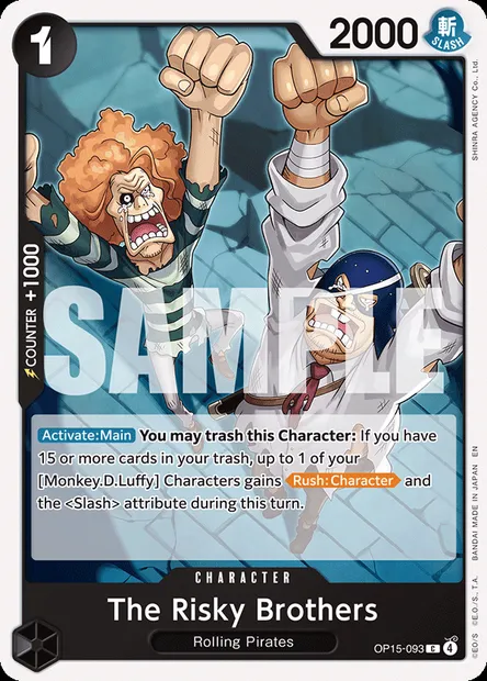 The Risky Brothers, One Piece card OP15-093 — ADVENTURE ON KAMI’S ISLAND set
