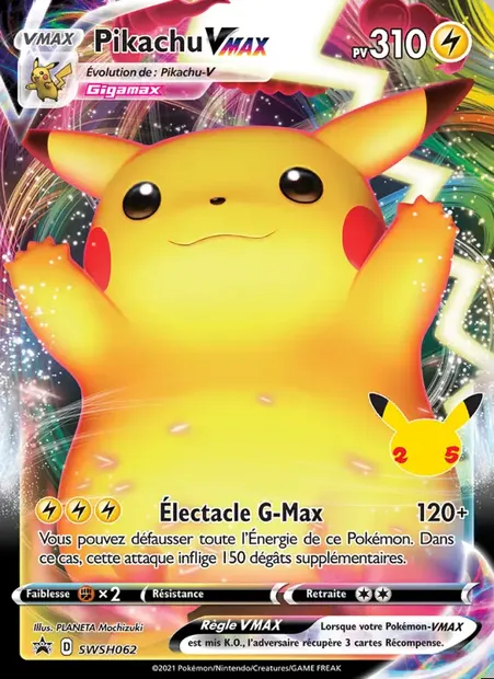 Pikachu VMAX, carte Pokémon SWSH 062 — extension Promo SWSH