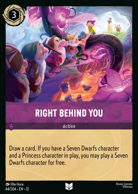 Right Behind You, Disney Lorcana card CH12-064 — Wilds Unknown set