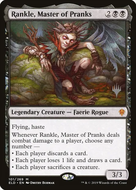 Turlupin, Maître farceur, carte Magic PELD 101p — extension Throne of Eldraine Promos