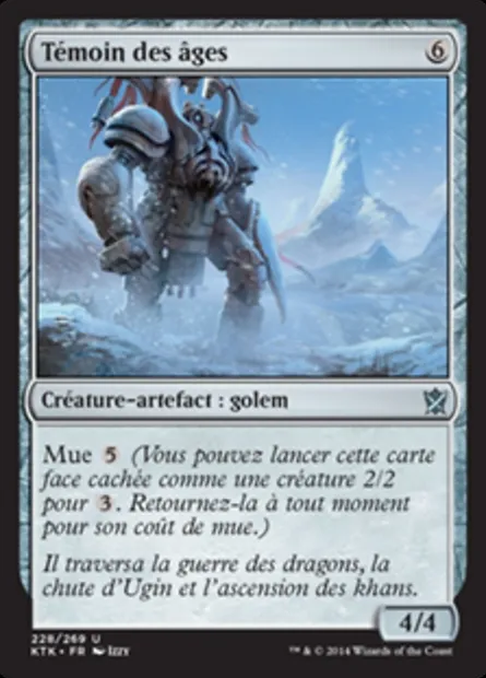 Témoin des âges, carte Magic KTK 228 — extension Les Khans de Tarkir
