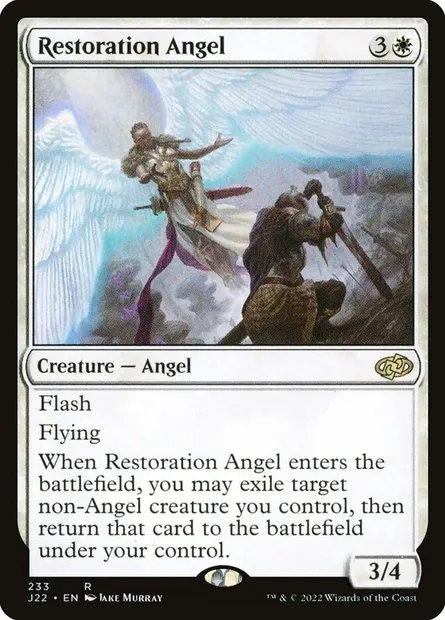 Restoration Angel, Magic card J22 233 — Jumpstart 2022 set