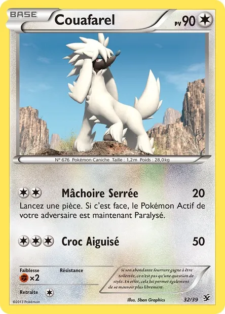 Couafarel, carte Pokémon KSS 32 — extension Bienvenue à Kalos