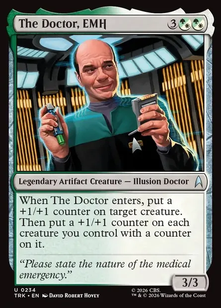 The Doctor, EMH, carte Magic TRK 234 — extension Star Trek